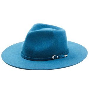 Idyllwind Teal Blue Wool Felt Wide Brim Hat